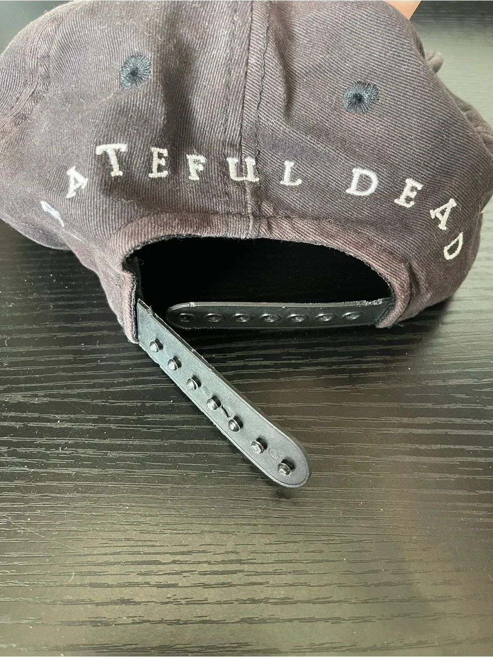 Black Kids' Baseball Cap with Red & Blue Skull Emblem